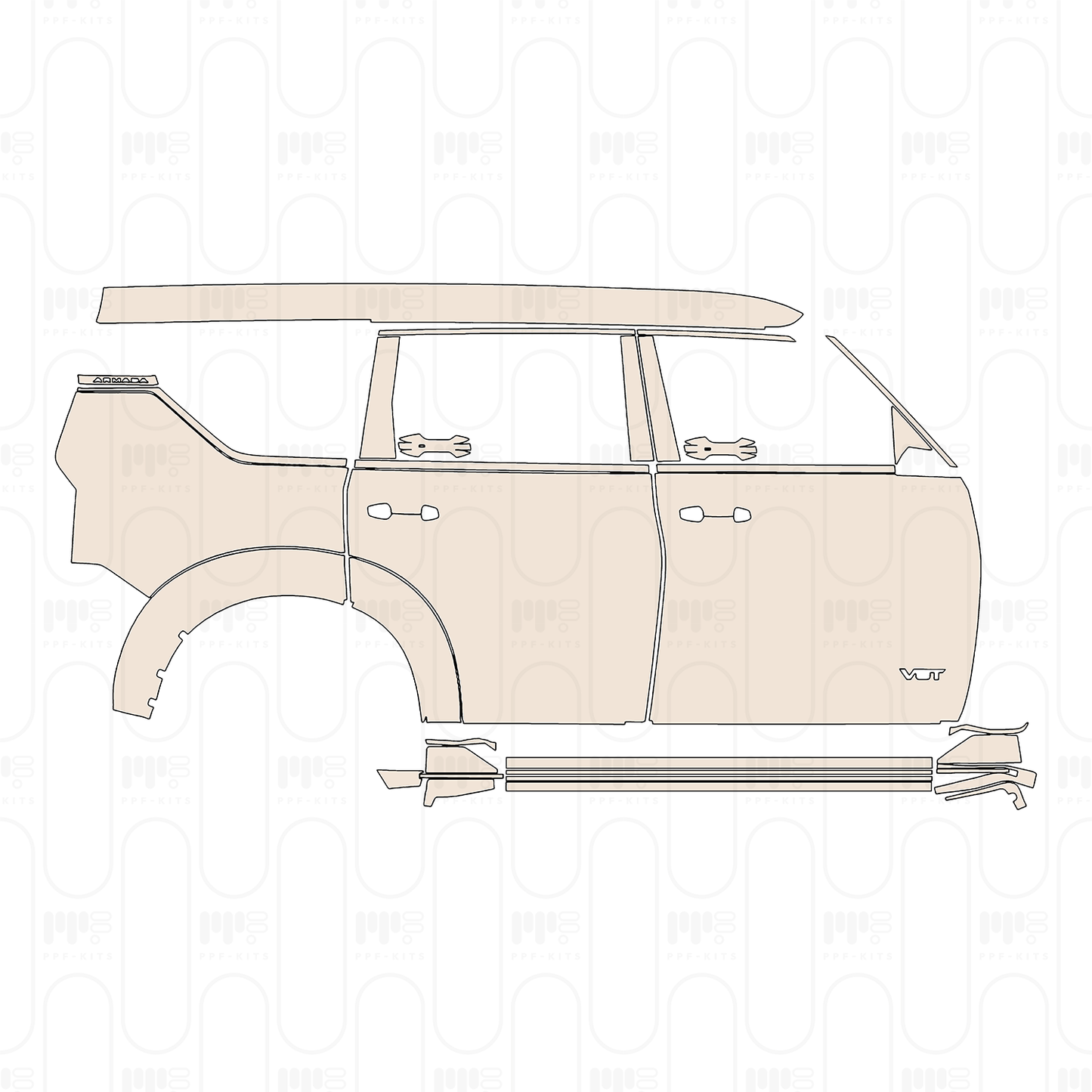 PPF prédécoupé Nissan Armada (US) Nismo 2026