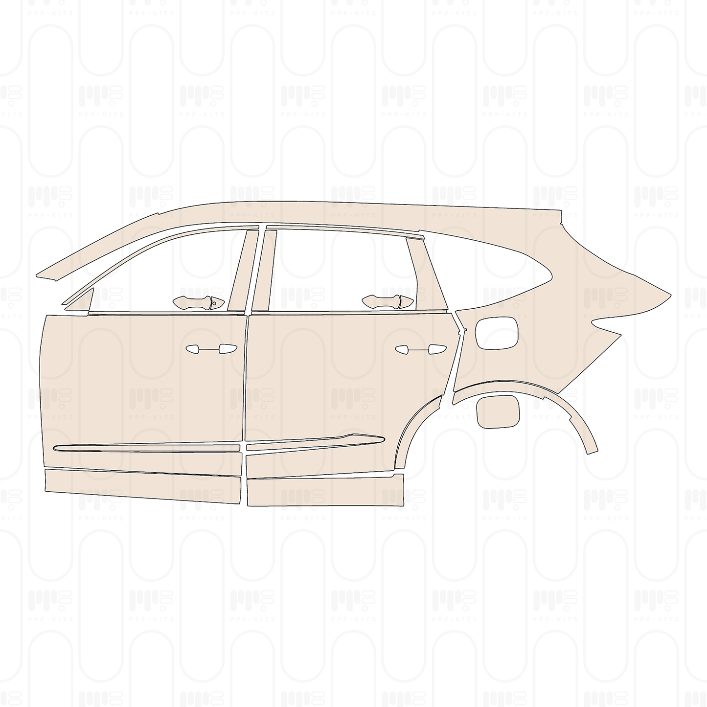 (left) Door+Rear Fender+Side Skirt
