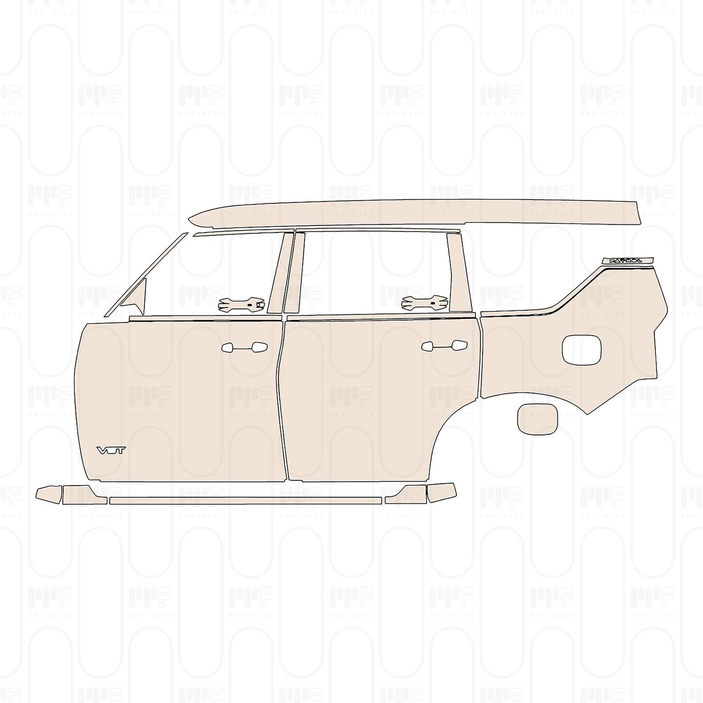 PPF prédécoupé Nissan Patrol (ME) LE Platinum City 2026