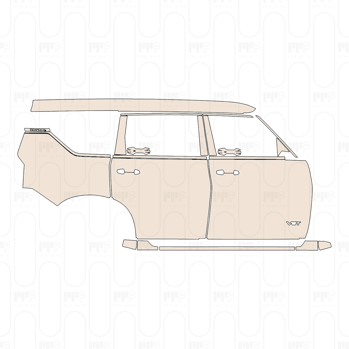 PPF prédécoupé Nissan Patrol (ME) LE Platinum City 2026