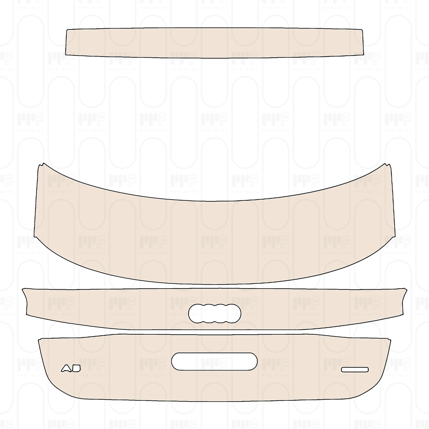 Trunk Lid with "A5" & "quattro" Emblems
