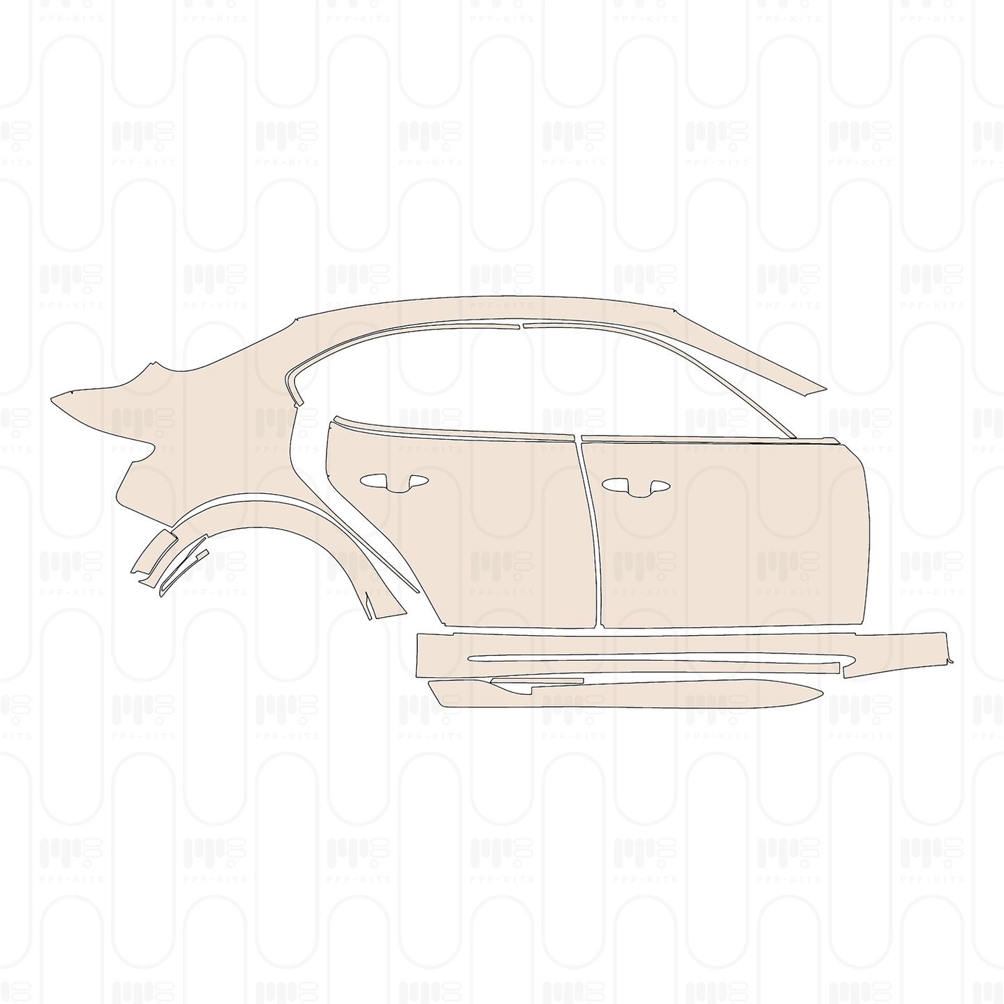 (right) Door+Rear Fender+Side Skirt