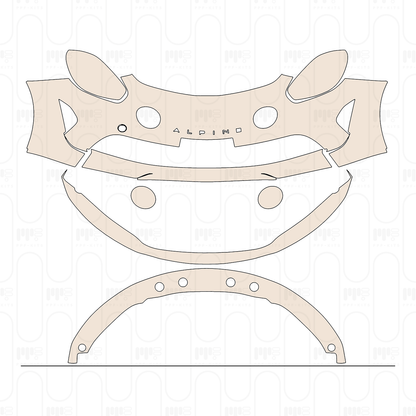 Bumper+Headlamp with "ALPINE" Emblem