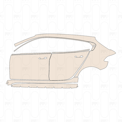 (left) Door+Rear Fender+Side Skirt without M Performance Package