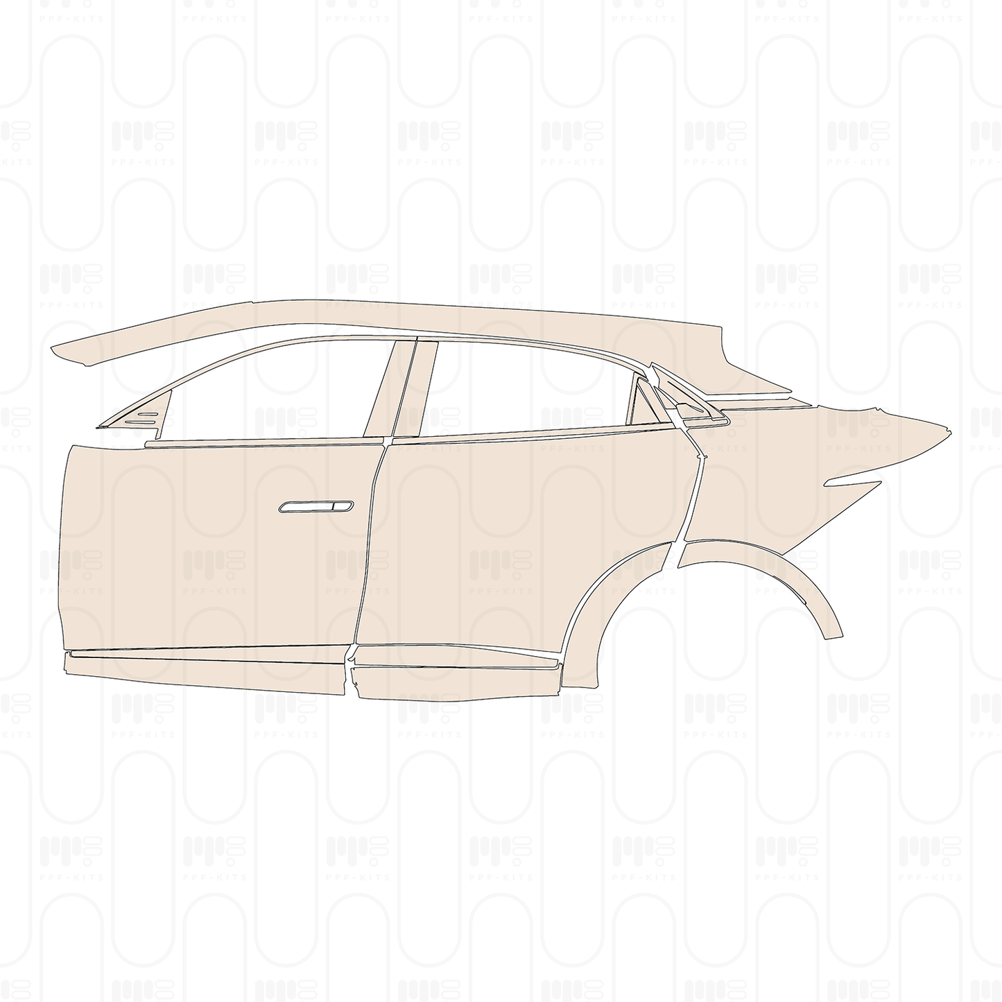 (left) Door+Rear Fender+Side Skirt