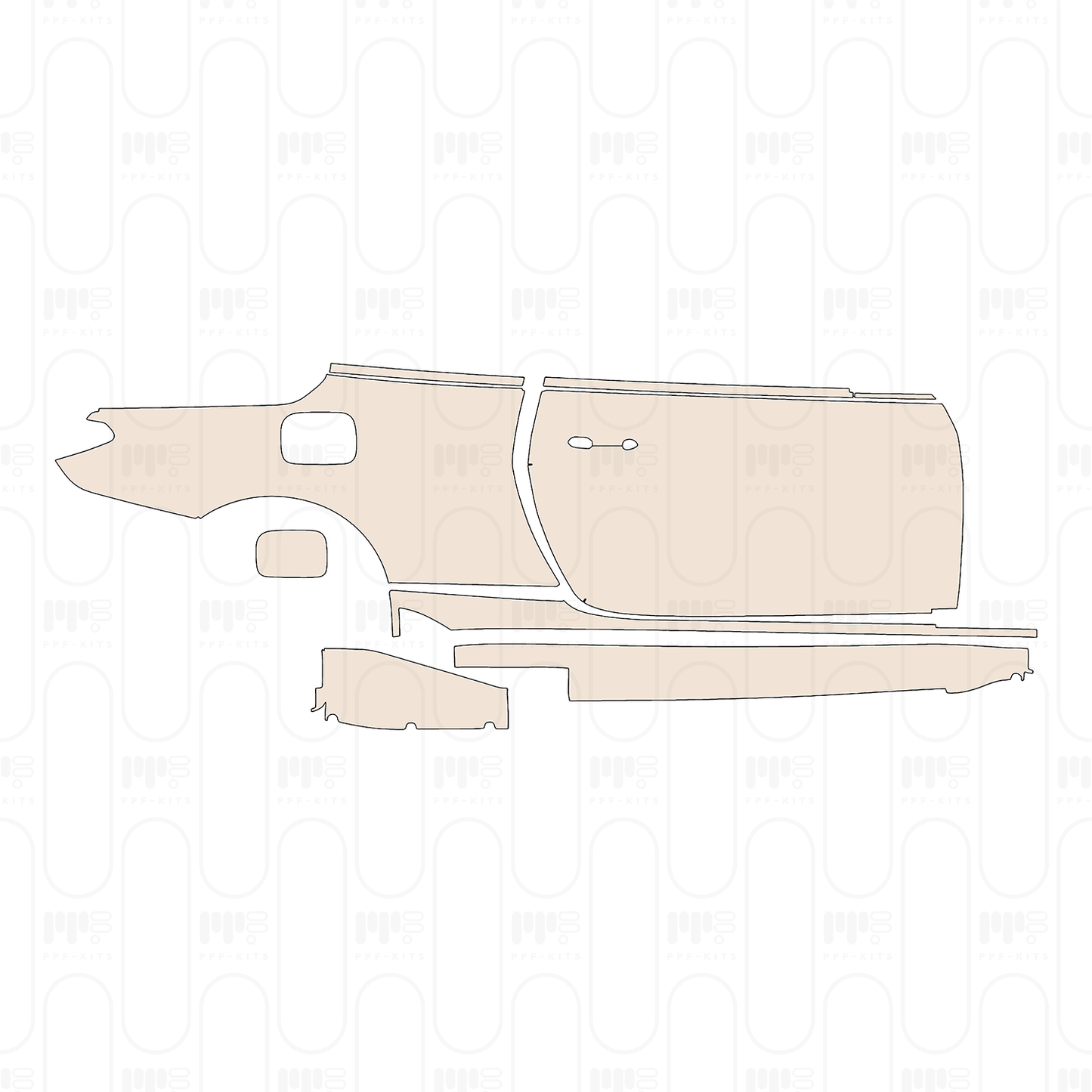 (right) Door+Rear Fender+Side Skirt with M Performance Package
