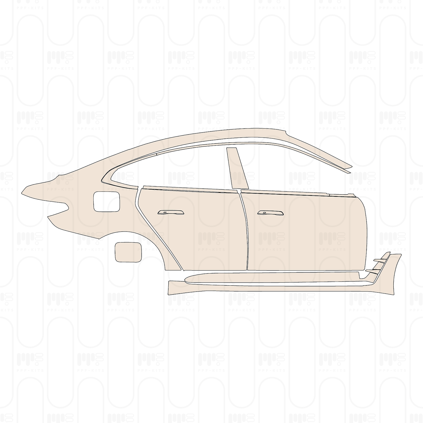 (right) Door+Side Skirt+Rear Fender