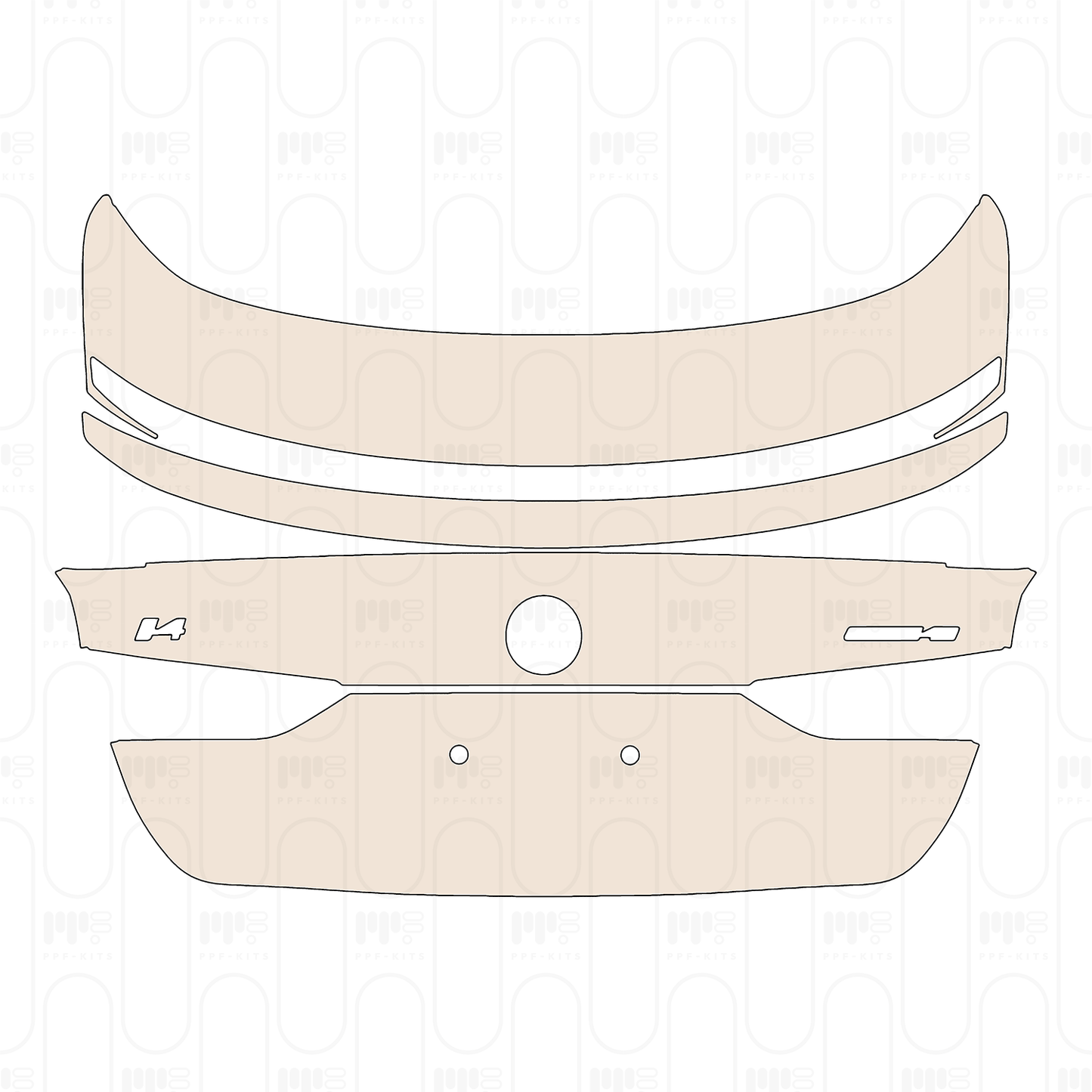 Trunk Lid with "i4" & "eDrive40" Emblem, with Spoiler