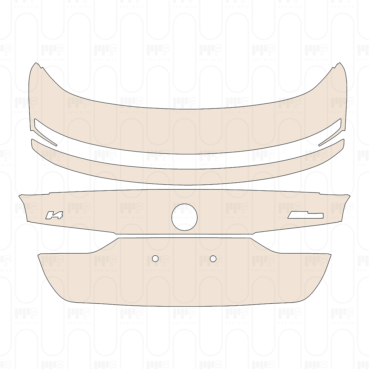 Trunk Lid with "i4" & "M50" Emblems, with Spoiler