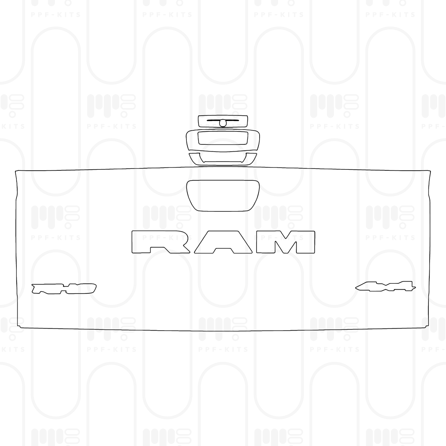 PPF prédécoupé RAM Trucks 1500 Crew Cab RHO 2025