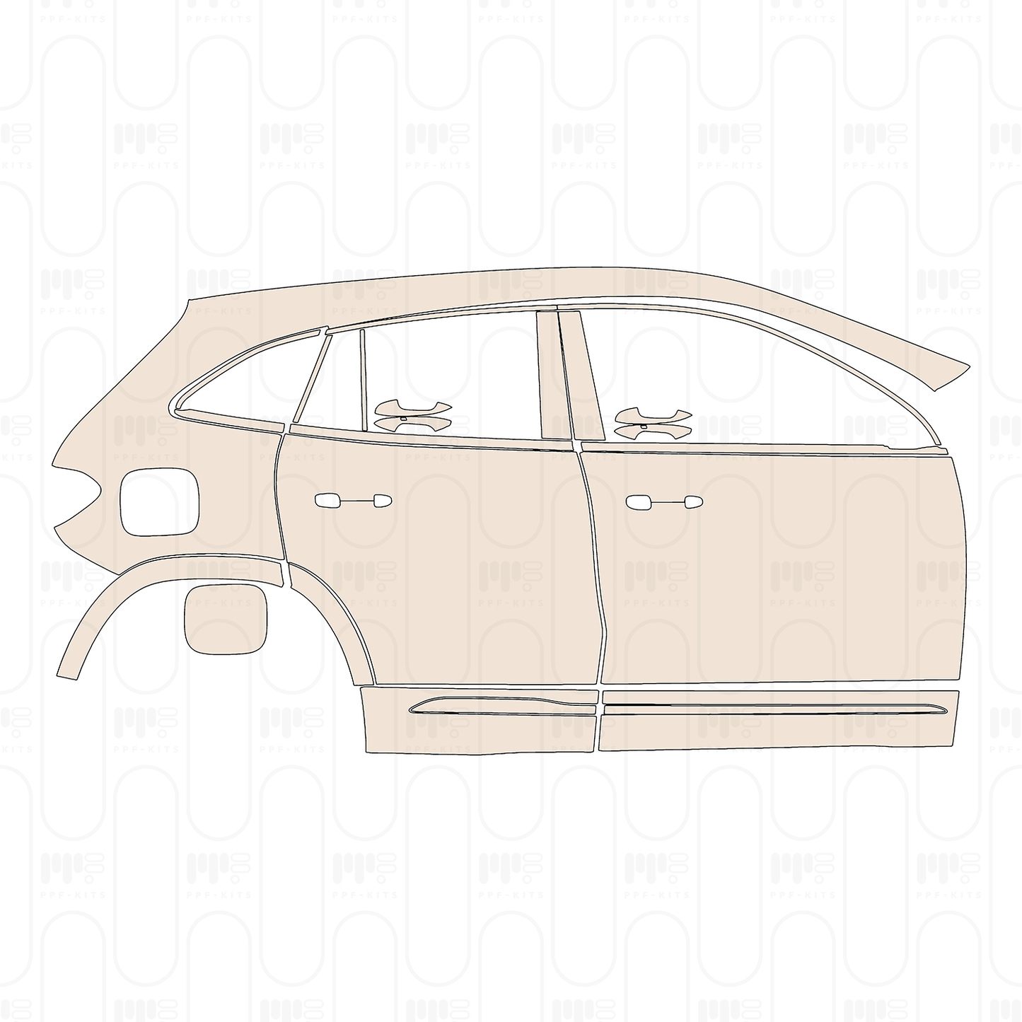 (right) Door+Side Skirt+Rear Fender