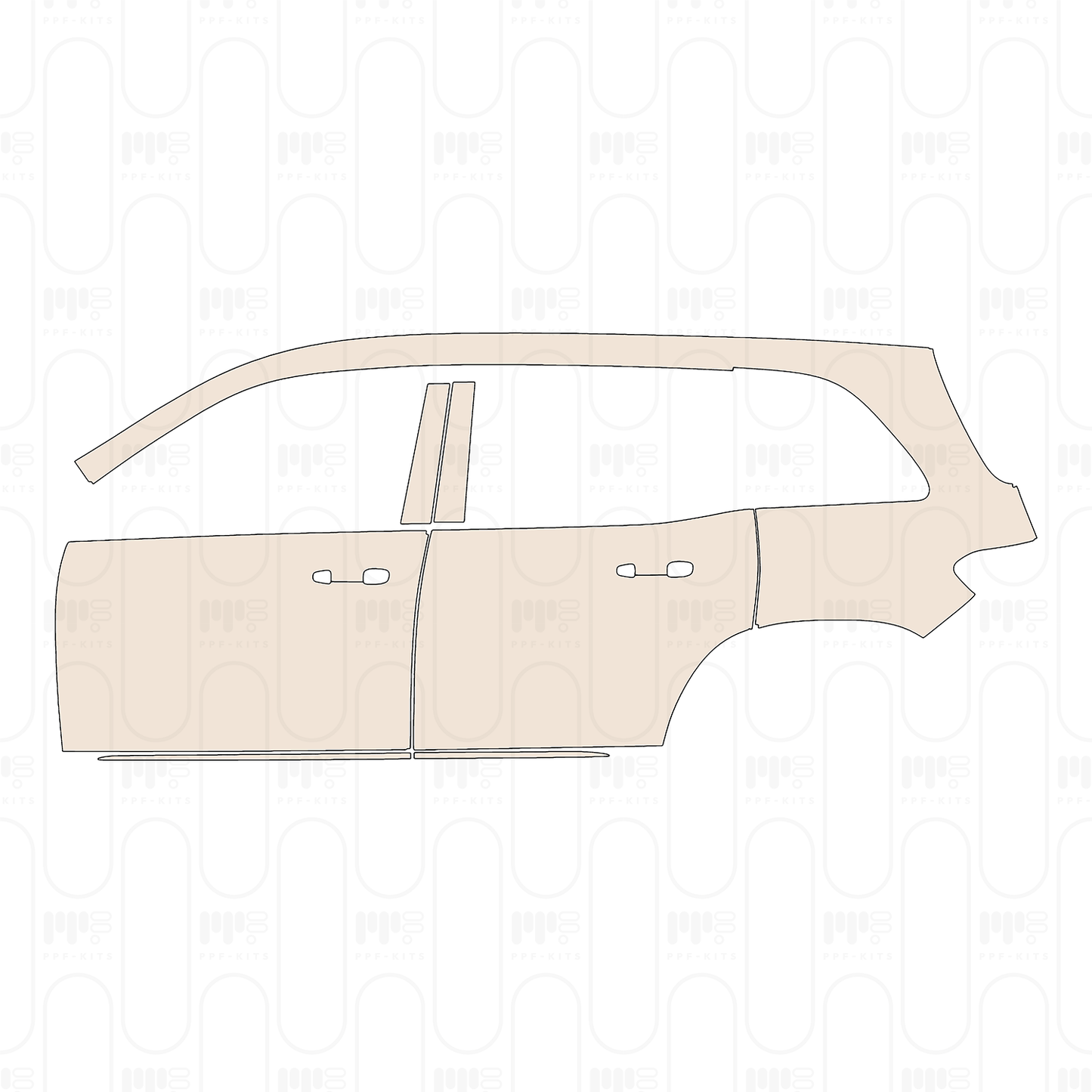 (left) Door+Side Skirt+Rear Fender