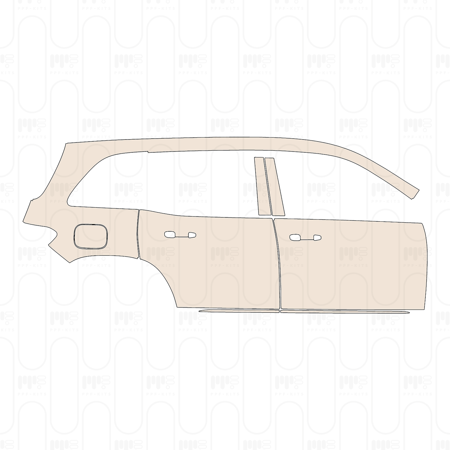 (right) Door+Side Skirt+Rear Fender