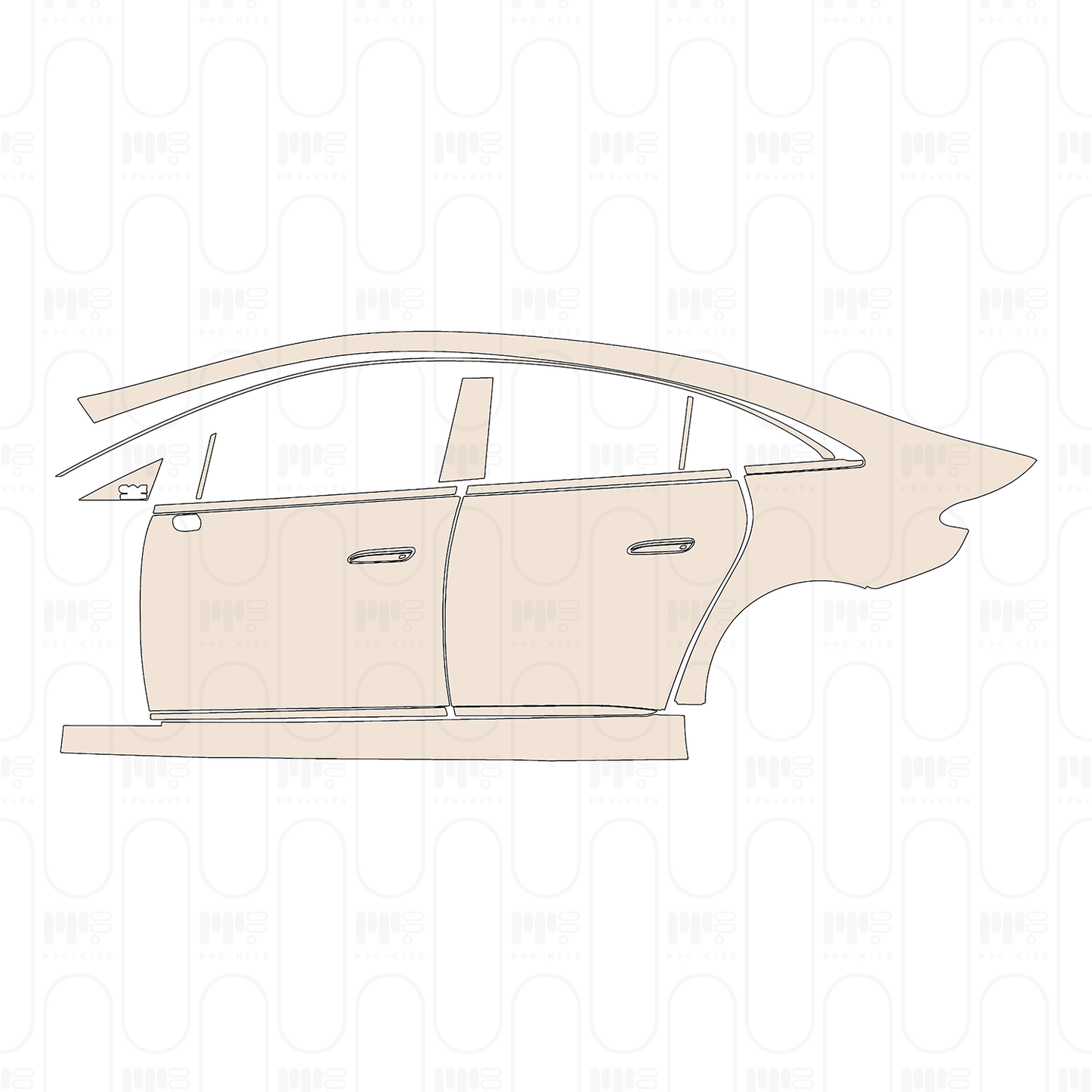 (left) Door+Side Skirt+Rear Fender