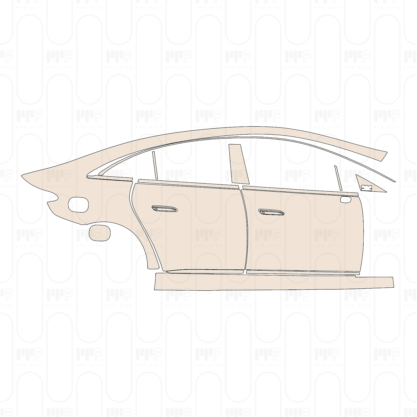 (right) Door+Side Skirt+Rear Fender