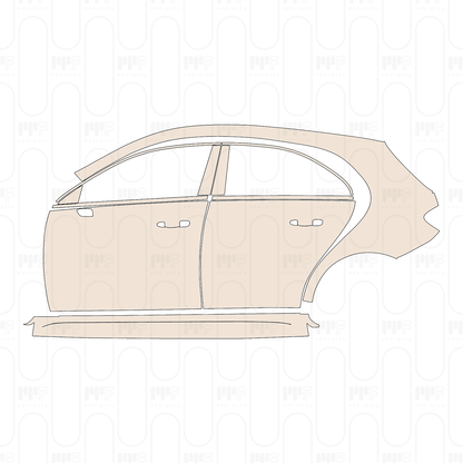 (left) Door+Side Skirt+Rear Fender
