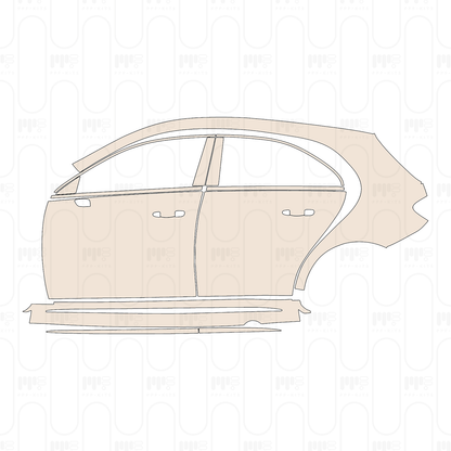 (left) Door+Side Skirt+Rear Fender with aerodynamic Package