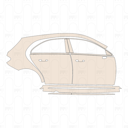 (right) Door+Side Skirt+Rear Fender with aerodynamic Package