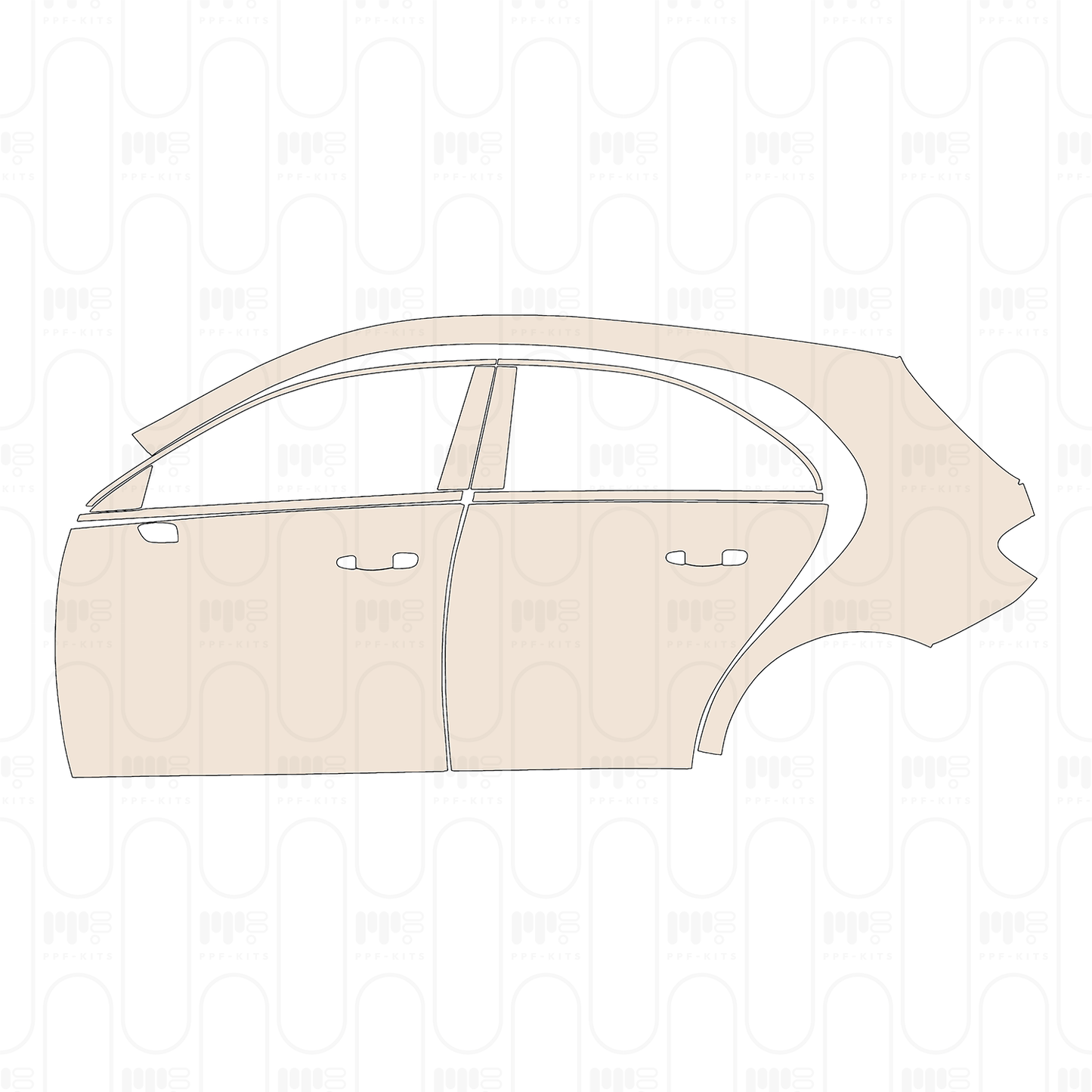 (left) Door+B-Pillar+Rear Fender