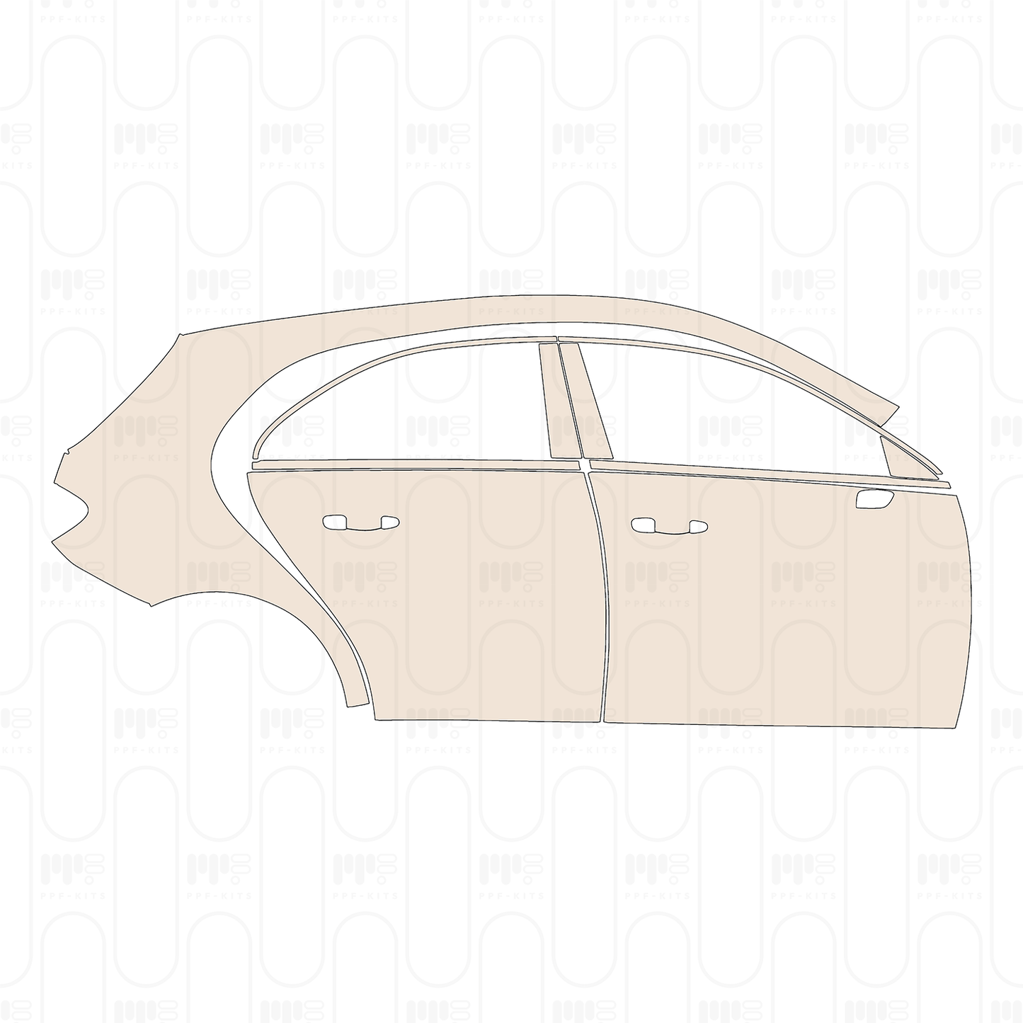 (right) Door+B-Pillar+Rear Fender