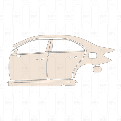 (left) Door+B-Pillar+Rear Fender+Side Skirt