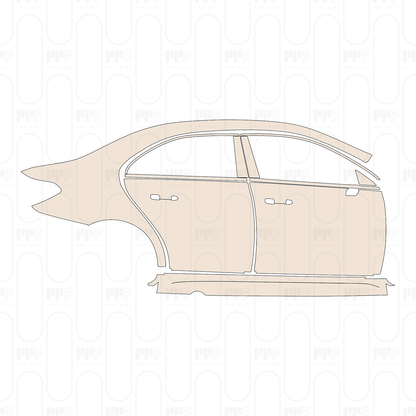 (right) Door+B-Pillar+Rear Fender+Side Skirt
