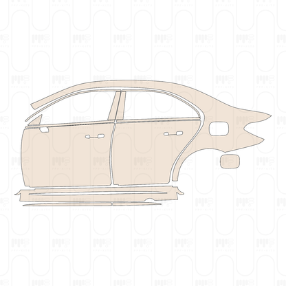(left) Door+B-Pillar+Rear Fender+Side Skirt with aerodynamic Package