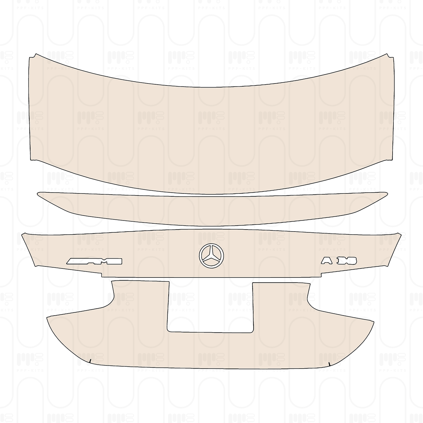Trunk Lid with "AMG A35" Model Emblem