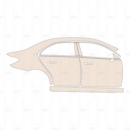 (right) Door+B-Pillar+Rear Fender+Side Skirt
