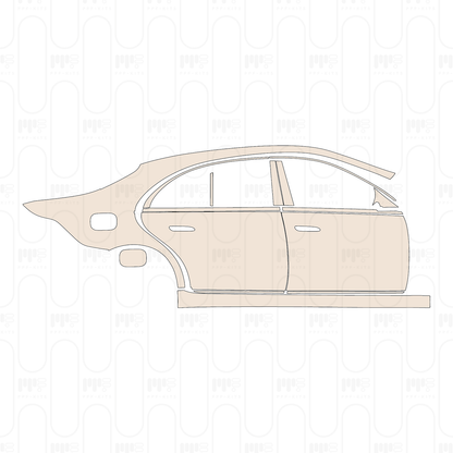 (right) Door+Side Skirt+Rear Fender
