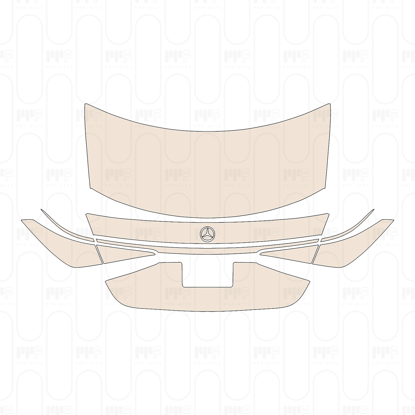 Trunk Lid without Model Emblem, with license trim