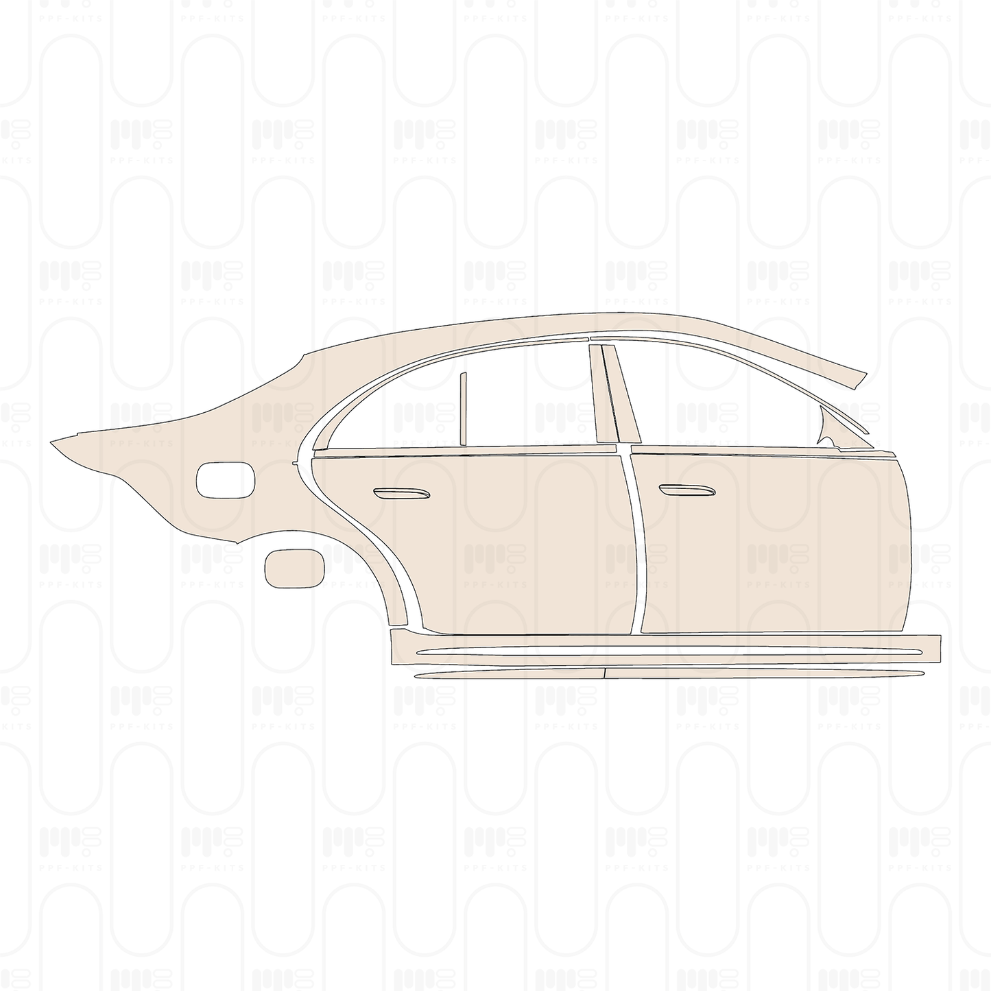(right) Door+Side Skirt+Rear Fender