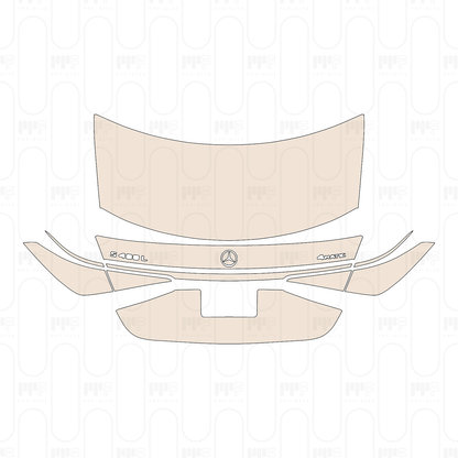Trunk Lid with license trim, with "S450L" & "4MATIC" Emblems