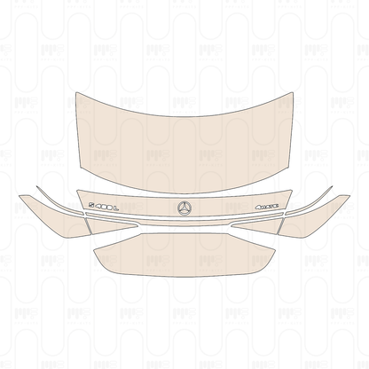 Trunk Lid without license trim, with "S450L" & "4MATIC" Emblems