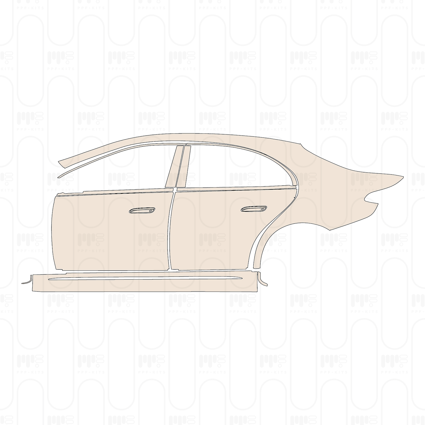 (left) Door+Side Skirt+Rear Fender
