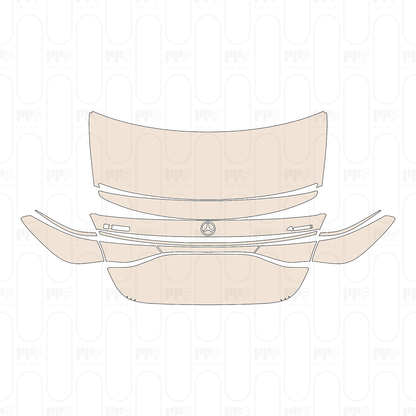 Trunk Lid with Spoiler, with "E300" & "4MATIC" Emblems