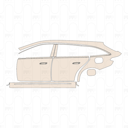 (left) Door+Side Skirt+Rear Fender with charging port on rear Fender