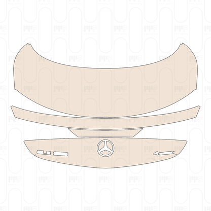 Trunk Lid without Spoiler, with "CLE 300" & "4MATIC" Emblems