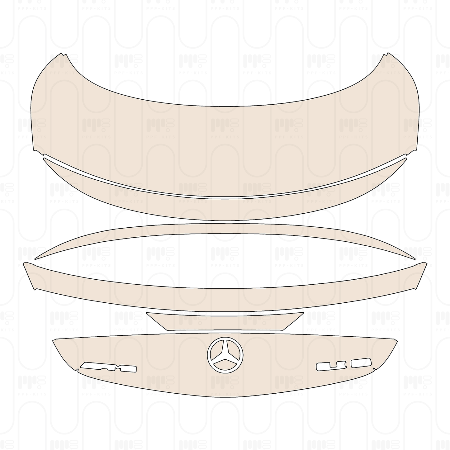 Trunk Lid with AMG performance studio Package, with "AMG" & "CLE 53" Emblems