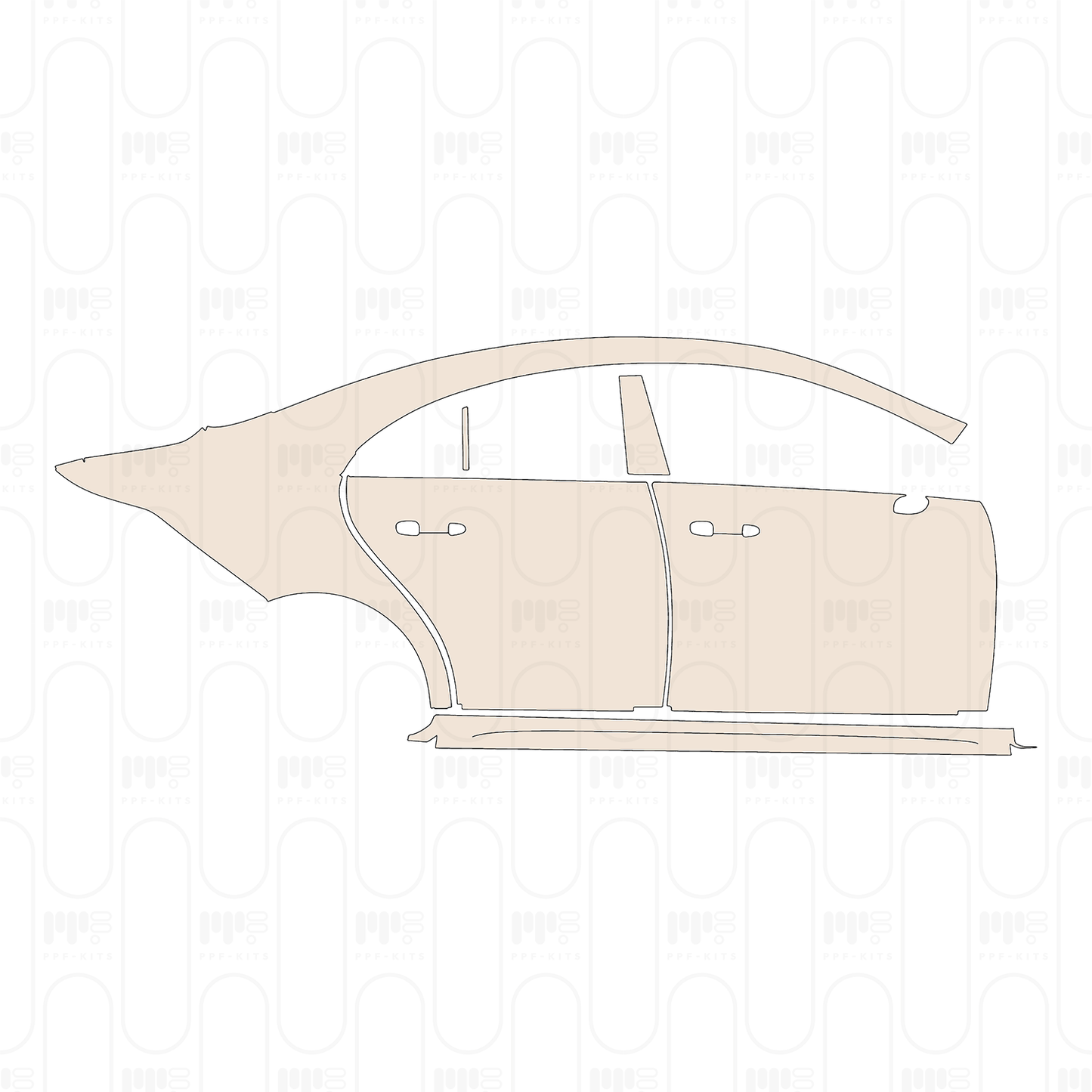 (right) Door+Side Skirt+Rear Fender