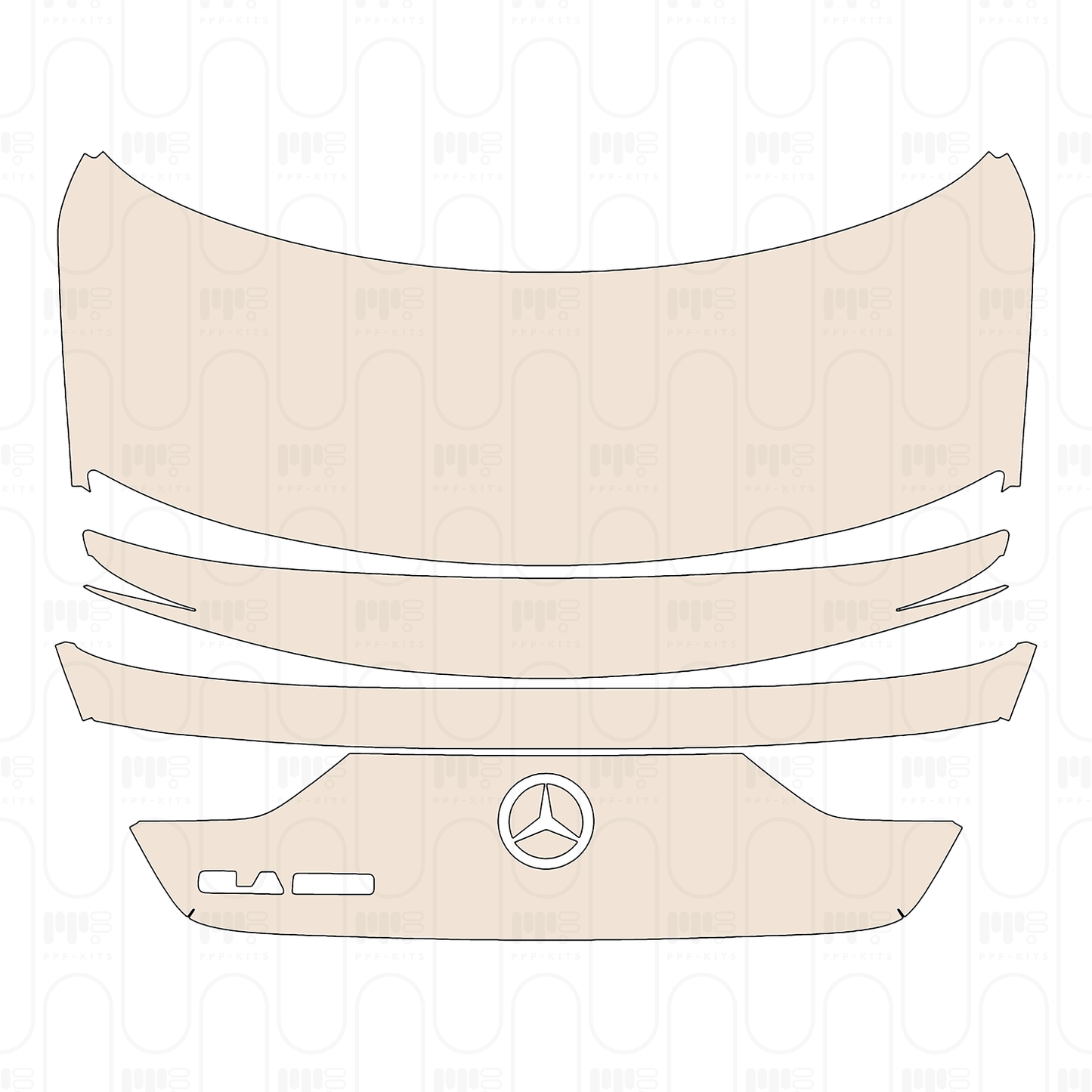 Trunk Lid with Spoiler, with "CLA XXX" Emblem