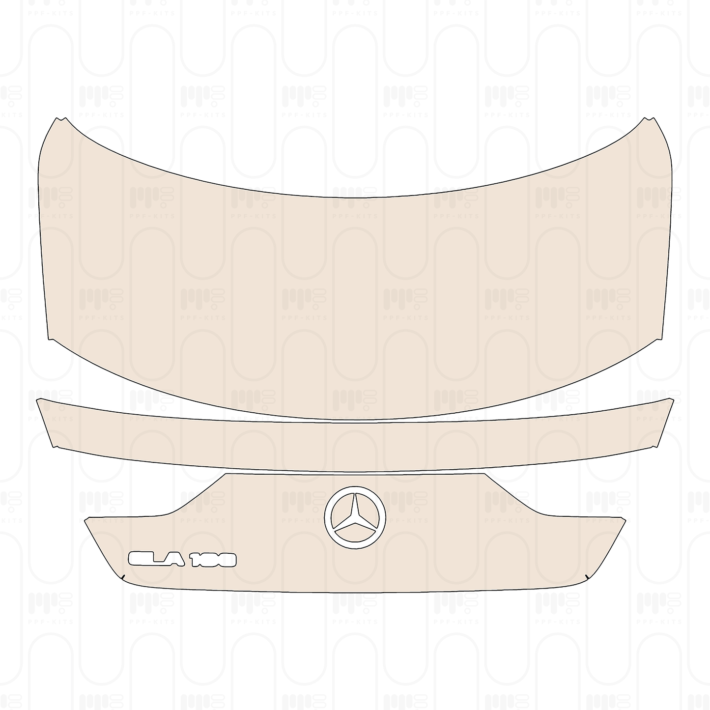 Trunk Lid without Spoiler, with "CLA 180" Emblem