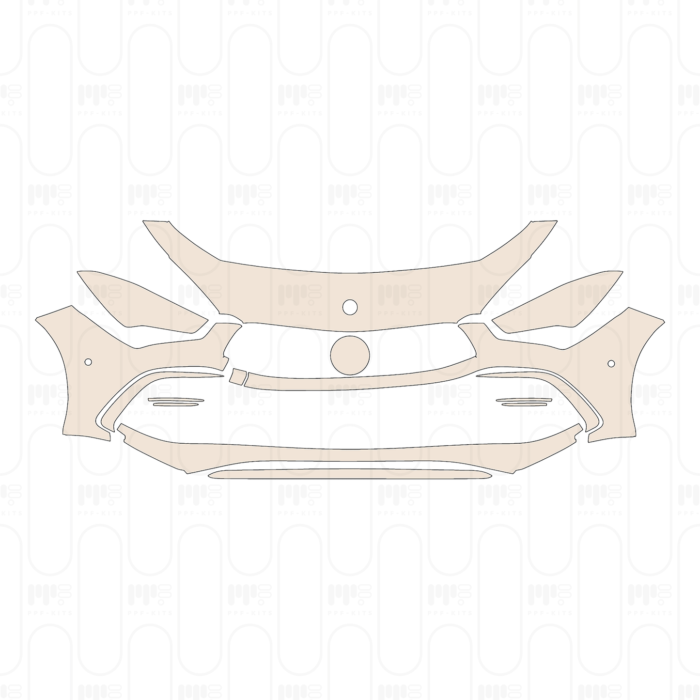 Bumper+Headlamp without Aerodynamic Package, with 2 PDC (Parking Sensors)