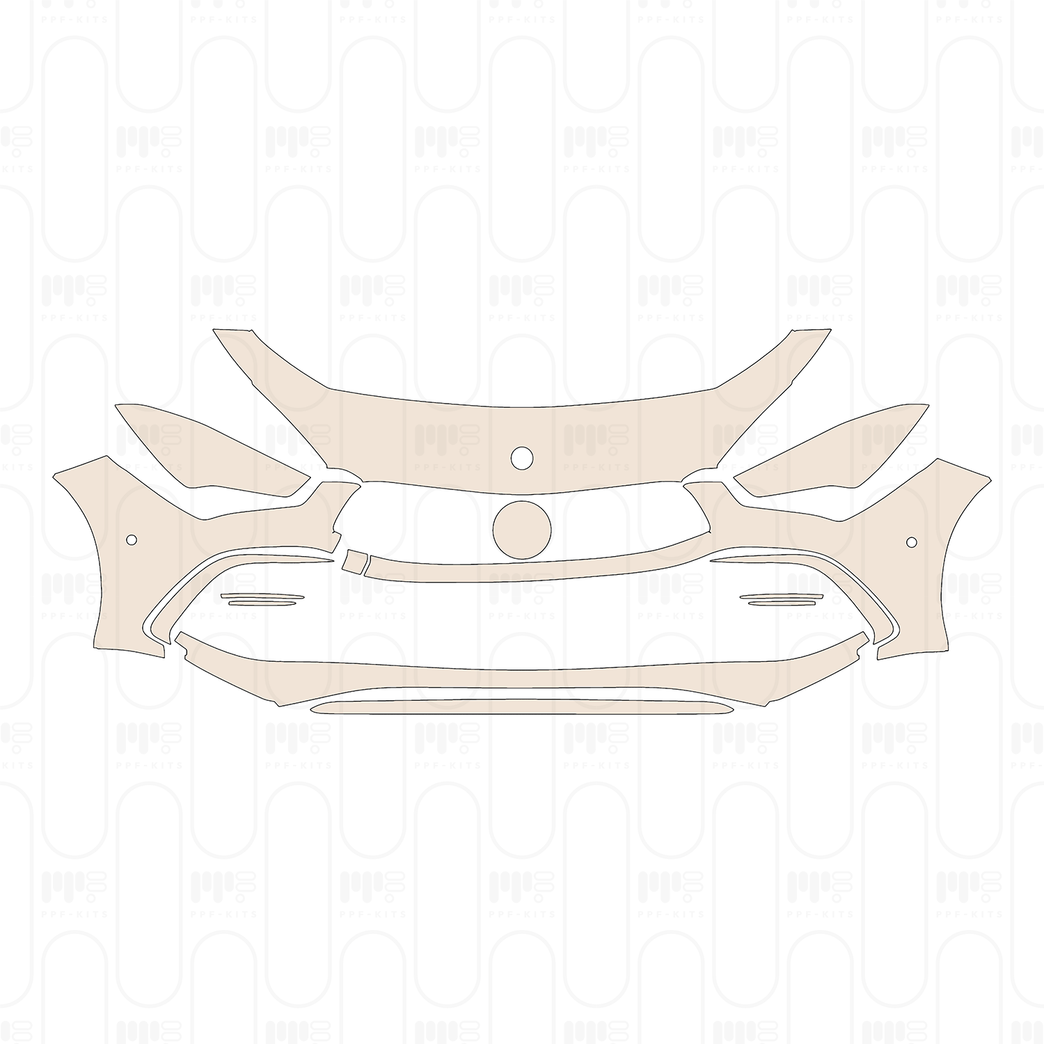 Bumper+Headlamp without Aerodynamic Package, with 2 PDC (Parking Sensors)