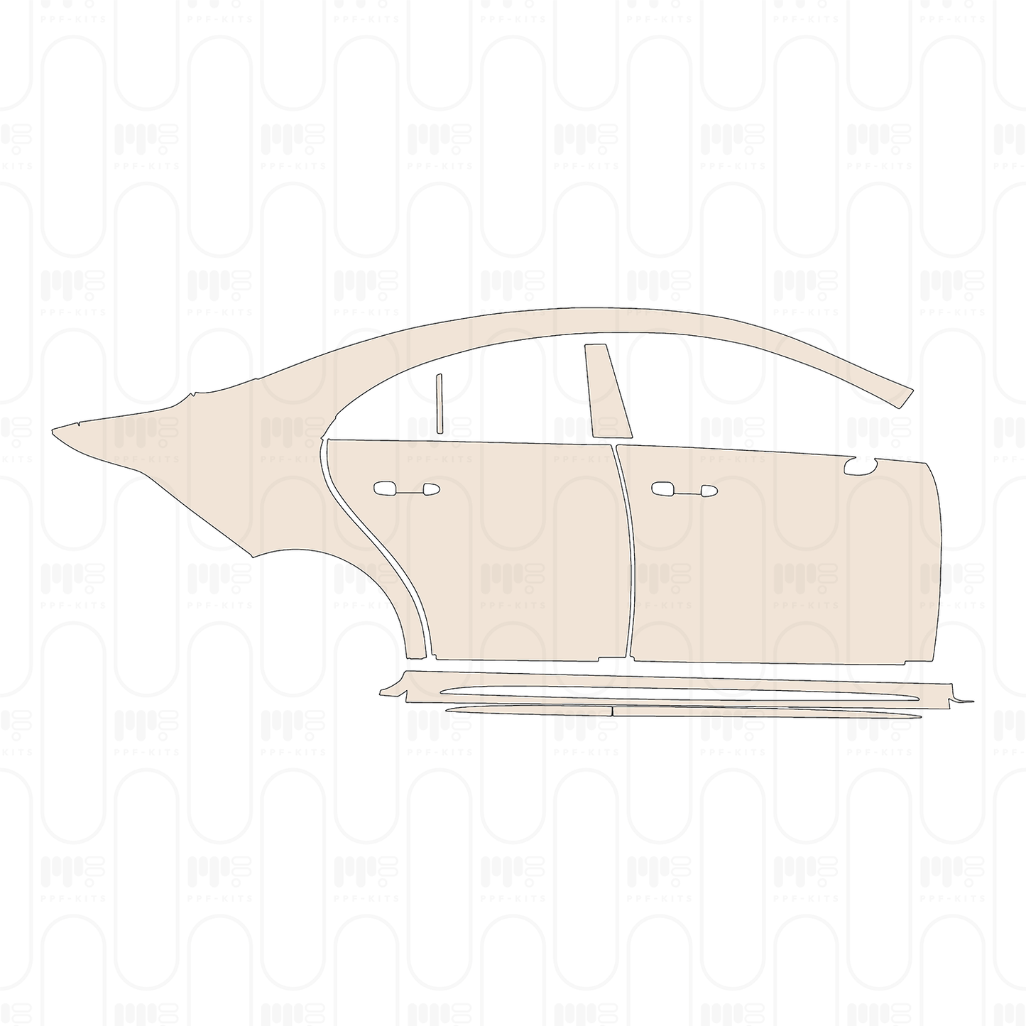(right) Door+Side Skirt+Rear Fender