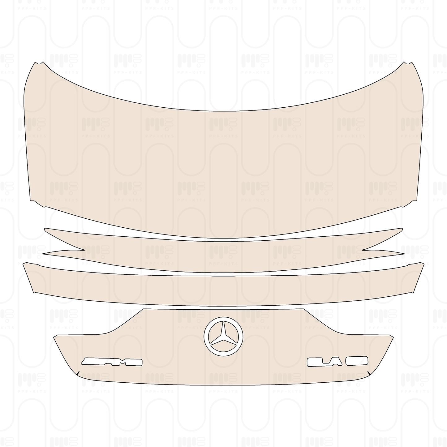Trunk Lid without Aerodynamic Package, with "AMG" & "CLA35" Emblems