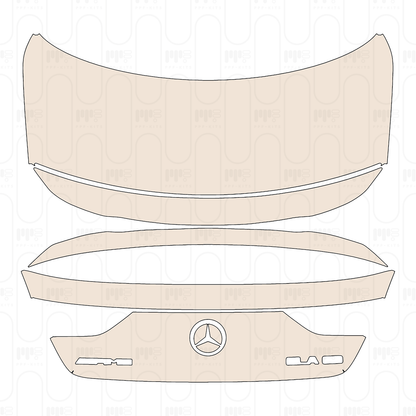 Trunk Lid with Aerodynamic Package, with "AMG" & "CLA35" Emblems