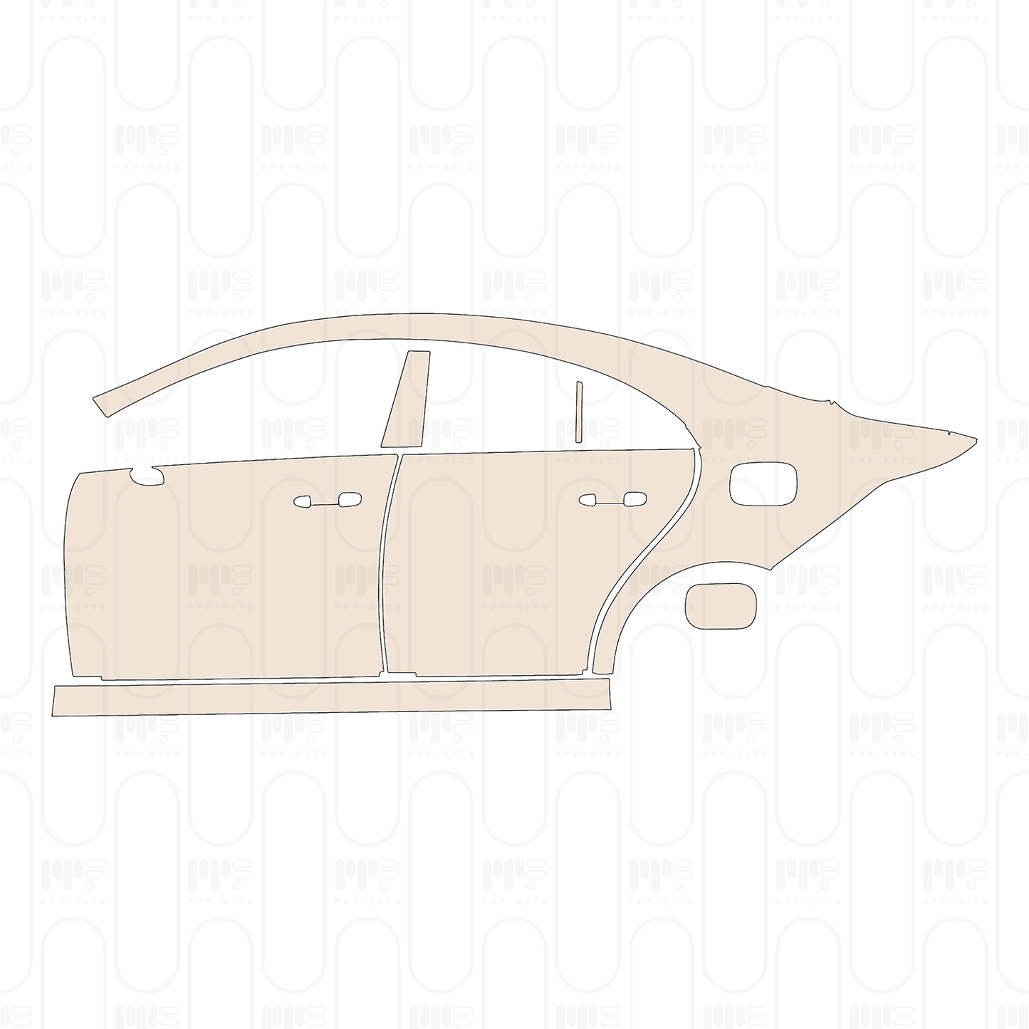 (left) Door+Side Skirt+Rear Fender