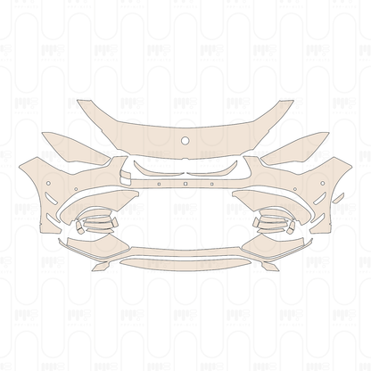 Bumper+Headlamp with aerodynamic Package, with 4 PDC (Parking Sensors)