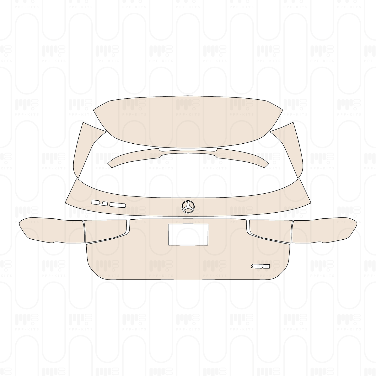 Trunk Lid with "GLB 2XX" & "Beijing Benz" Emblems